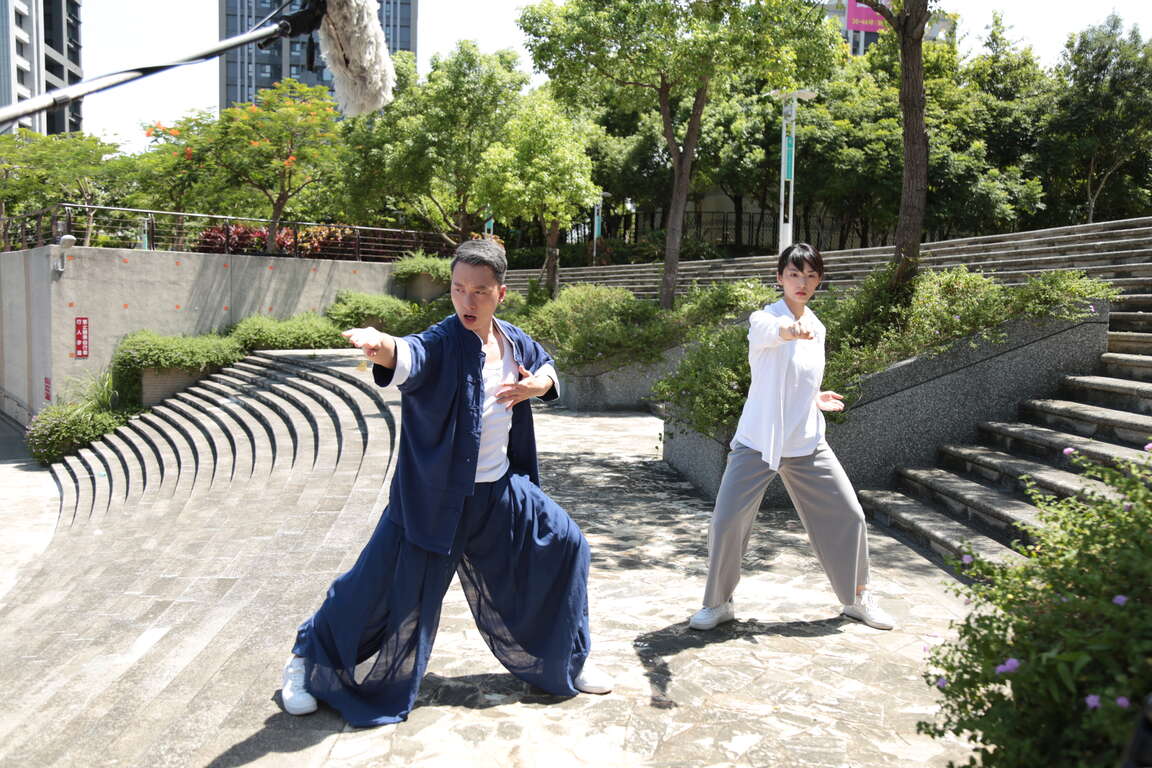 《木蘭特工》中港大排願景館拍攝時天氣很好
