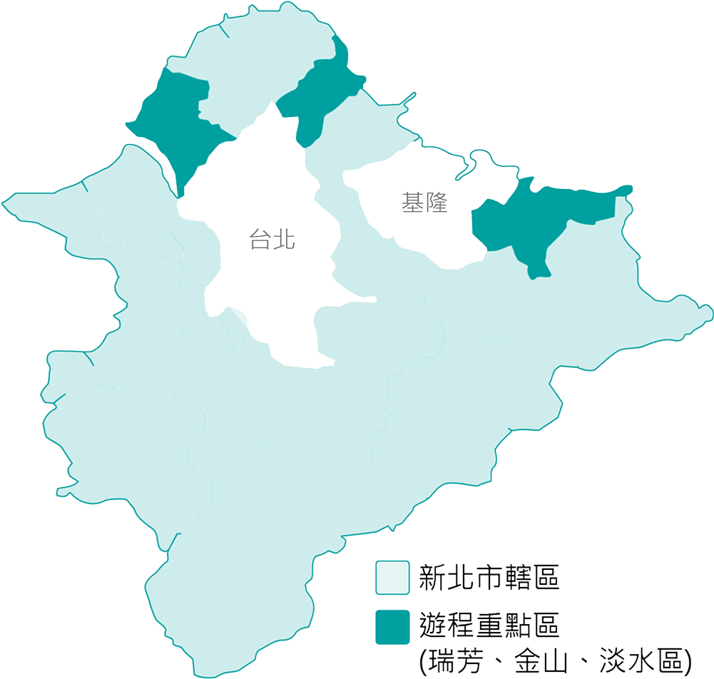 濱海漫遊線重點區域地圖